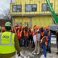 OCP welcomed Kenmore-Garfield High School Construction Technology students on a job site tour.